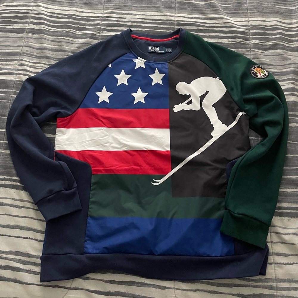 POLO By Ralph Lauren Downhill Skier Men's Doublie-Knit Sweetshirt